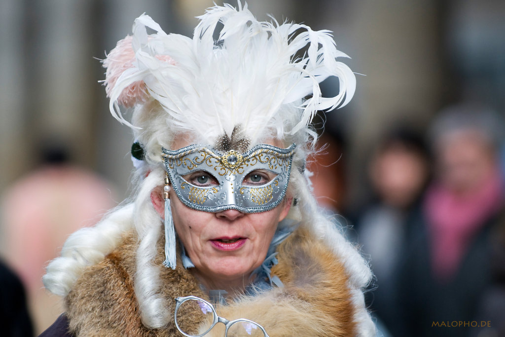 Maske und Brille Portrait