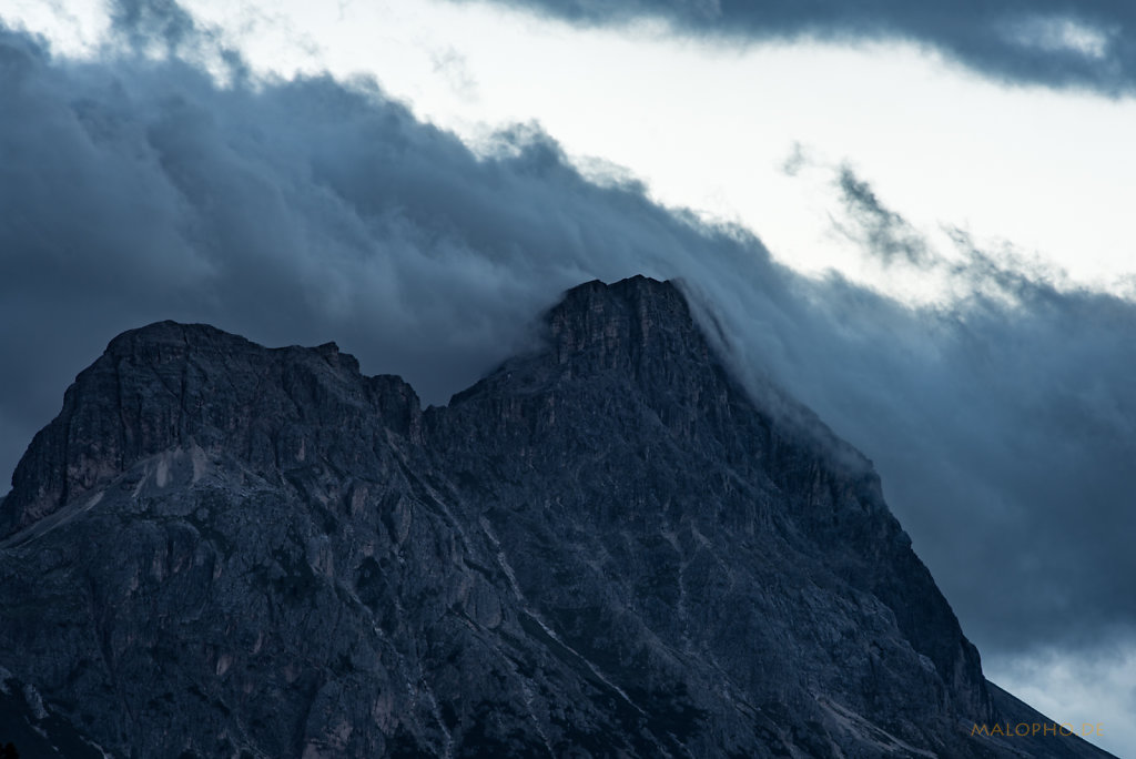 Lagazoui mit Wolken