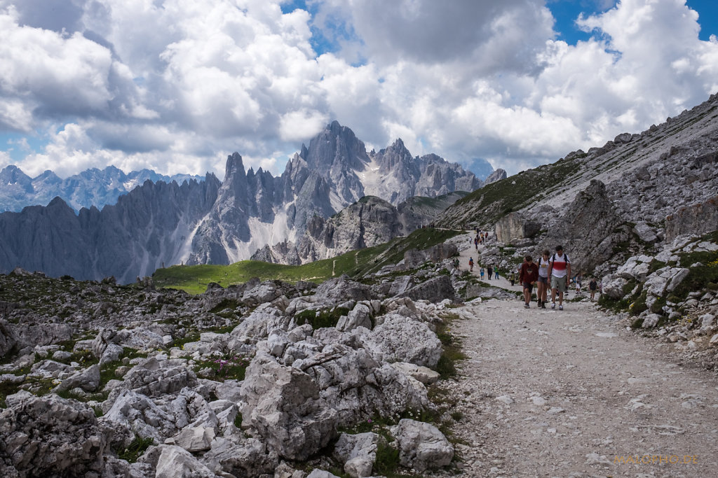 Weg von der Auronzohütte